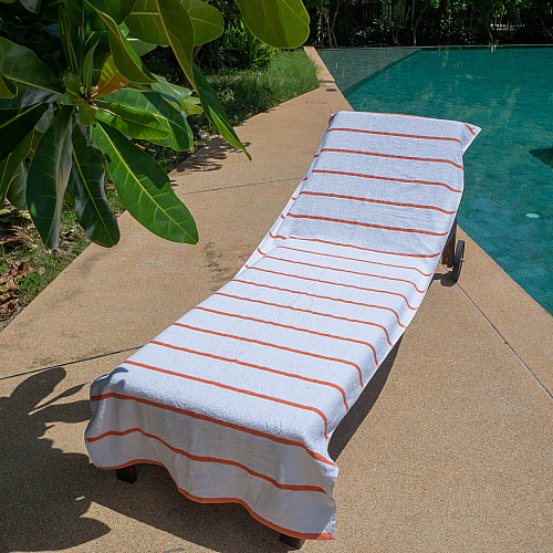 Las Rayas Chaise Cover 30x85 Orange - Pack Of 2 (CC-HS3085OR-2PK)
