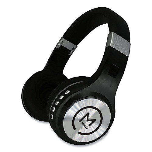Morpheus 360 SERENITY Stereo Wireless Headphones with Microphone, 3 ft Cord, Black/Silver (HP5500B)