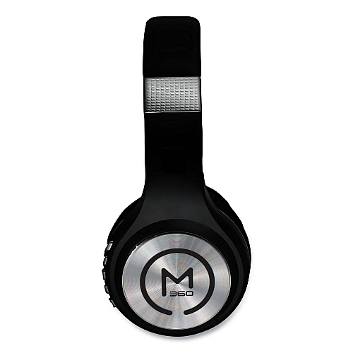 Morpheus 360 SERENITY Stereo Wireless Headphones with Microphone, 3 ft Cord, Black/Silver (HP5500B)