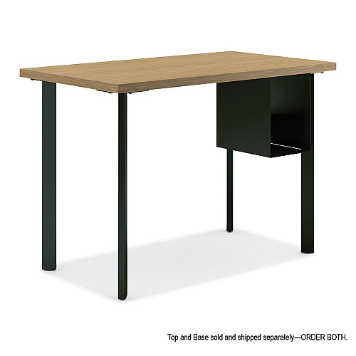HON Coze Writing Desk Post Legs with U-Storage Compartment, 5.75" x 28", Black, 4 Legs/Set (HLCPL29USP71)