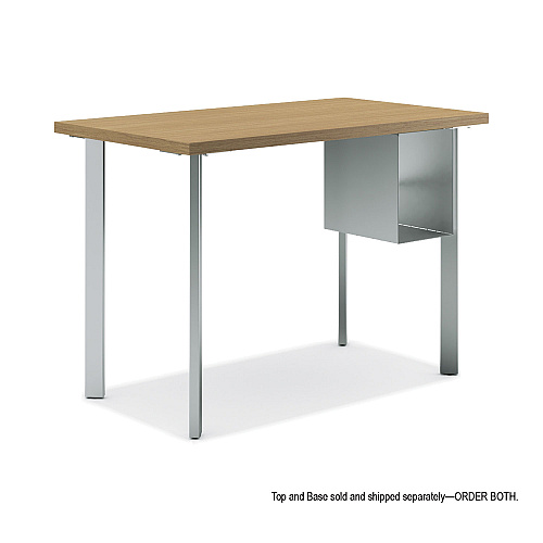 HON Coze Writing Desk Post Legs with U-Storage Compartment, 5.75" x 28", Silver, 4 Legs/Set (HLCPL29USPR6)