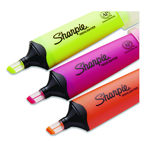 Sharpie Clearview Tank-Style Highlighter, Assorted Ink Colors, Chisel Tip, Assorted Barrel Colors, 3/Pack (1912767)