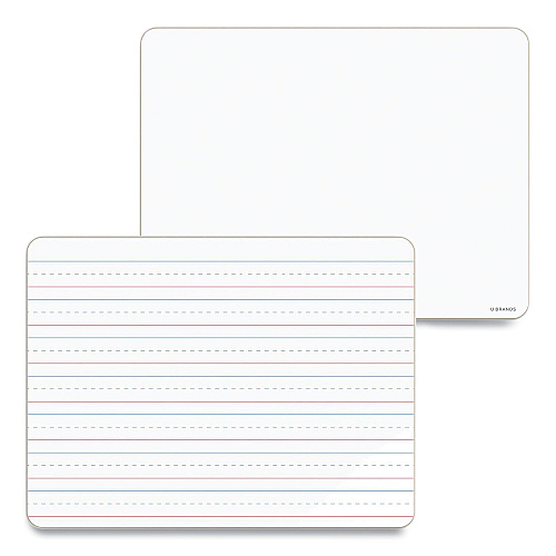 U Brands Double-Sided Dry Erase Lap Board, 12 x 9, White Surface, 10/Pack (483U0001)