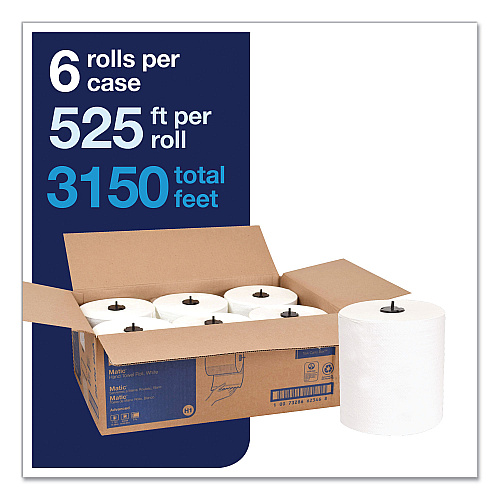 Tork&reg; Advanced Hardwound Roll Paper Towels, White, 525-ft, 6 Rolls (290092A)
