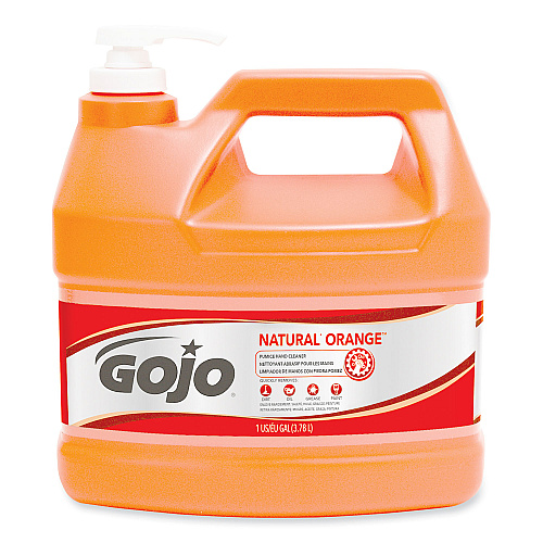 GOJO NATURAL ORANGE Pumice Hand Cleaner, Citrus Scent, 1 gal, 2/Carton (095502CT)