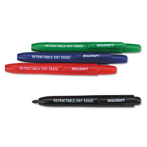 AbilityOne 7520015195769 SKILCRAFT Retractable Dry Erase Marker, Broad