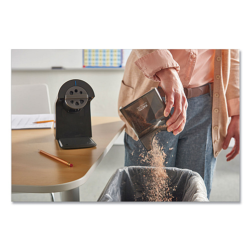 X-ACTO Model 1670 School Pro Classroom Electric Pencil Sharpener, AC-Powered, 4 x 7.5 x 7.5, Black/Gray/Smoke (1670X)