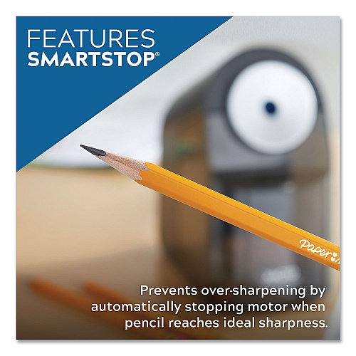 X-ACTO Model 1675 TeacherPro Classroom Electric Pencil Sharpener, AC-Powered, 4 x 7.5 x 8, Black/Silver/Smoke (1675X)