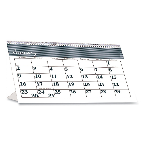 House of Doolittle Bar Harbor Recycled Desk Tent Monthly Calendar, 7 x 4.25, White/Blue Sheets, 12-Month (Jan to Dec): 2026 (3679)