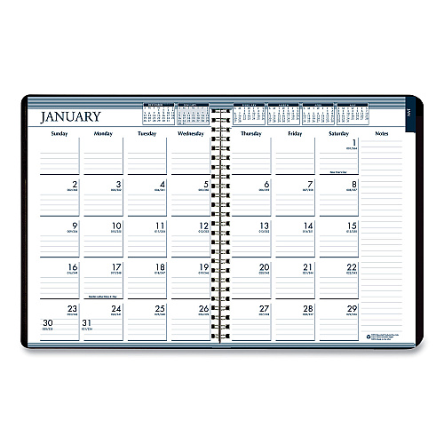 House of Doolittle Recycled Wirebound Weekly/Monthly Planner, 11 x 8.5, Black Cover, 12-Month (Jan to Dec): 2026 (28302)