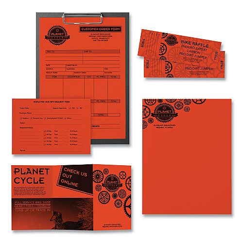 Astrobrights Color Paper, 24 lb Bond Weight, 8.5 x 11, Orbit Orange, 500 Sheets/Ream (22561)