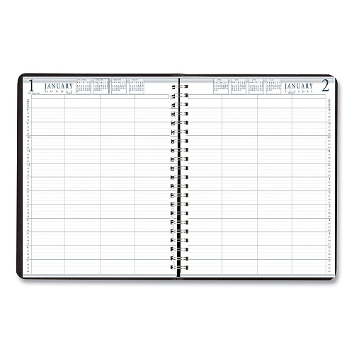 House of Doolittle Four-Person Group Practice Daily Appointment Book, 11 x 8.5, Black Cover, 12-Month (Jan to Dec): 2026 (28202)