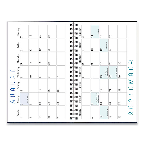 House of Doolittle Recycled Academic Weekly/Monthly Appointment Planner, 8 x 5, Black Cover, 13-Month: Aug 2025 to Aug 2026 (27502)