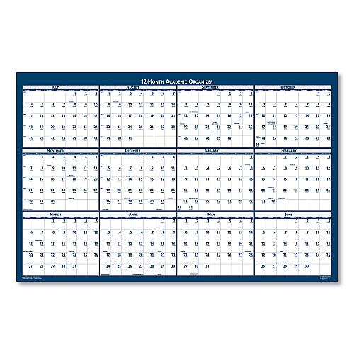 House of Doolittle Academic Year Recycled Poster Style Reversible/Erasable Yearly Wall Calendar, 24 x 37, 12-Month (July to June): 2025 to 2026 (395)