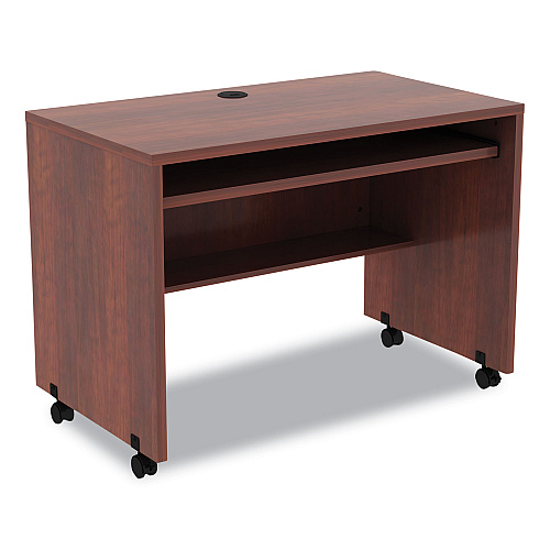 Alera Valencia Series Mobile Workstation Desk, 41.38" x 23.63" x 30", Medium Cherry (ALEVA204224MC)