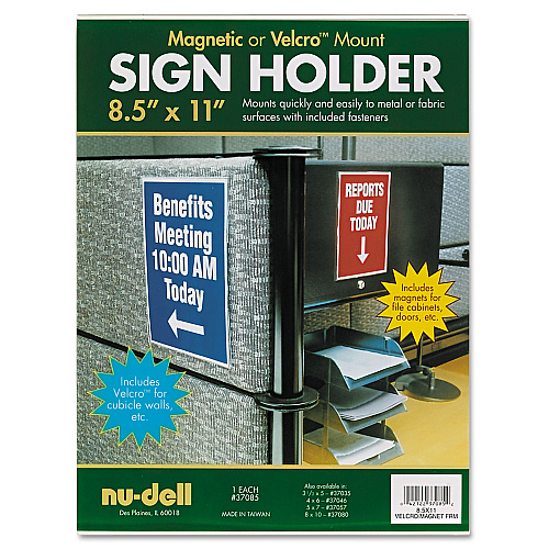 NuDell Acrylic Sign Holder, 8.5 x 11, Clear (37085)