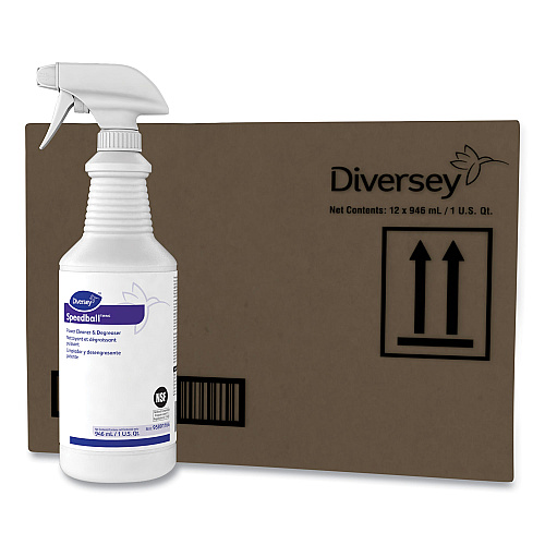 Diversey Speedball Heavy-Duty Cleaner, Citrus, Liquid, 1qt. Spray Bottle, 12/CT (95891164)