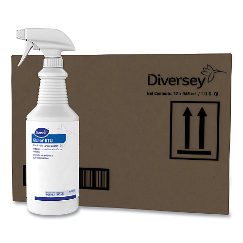 Diversey Glance Glass and Multi-Surface Cleaner, Original, 32oz Spray Bottle (04705EA)
