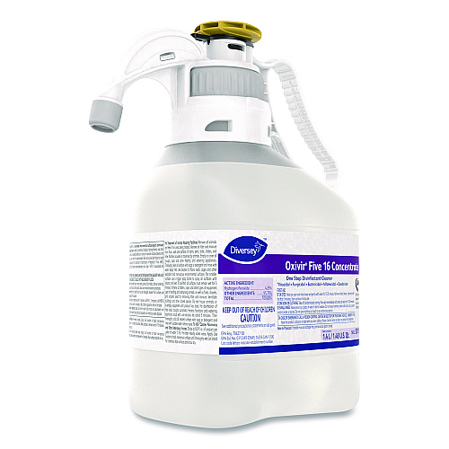 Diversey Oxivir Five 16 Concentrate One Step Disinfectant Cleaner, Liquid, 1.4 L, 2/CT (5019296)