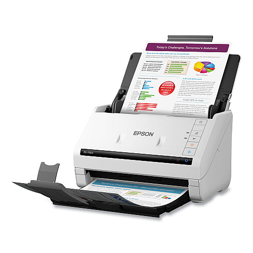 Epson DS-770 II Color Duplex Document Scanner, 600 dpi Optical Resolution, 100-Sheet Duplex Auto Document Feeder (B11B262201)