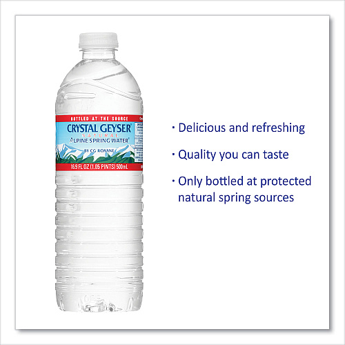 Crystal Geyser Alpine Spring Water, 16.9 oz Bottle, 35/Carton, 54 Cartons/Pallet (35001)