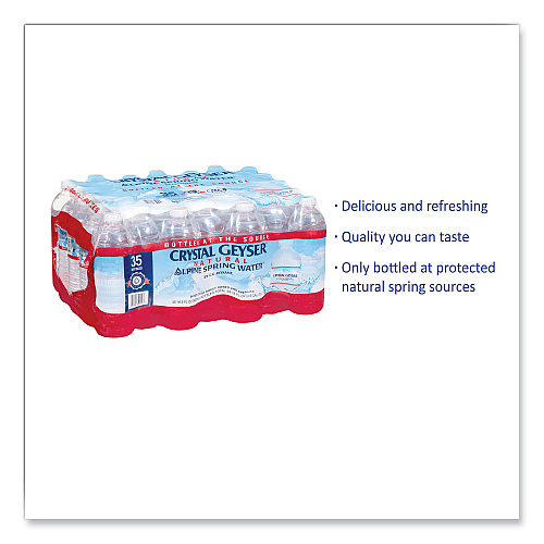 Crystal Geyser Alpine Spring Water, 16.9 oz Bottle, 35/Carton (35001CT)