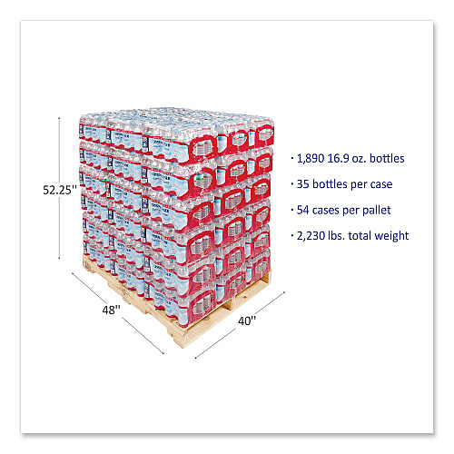 Crystal Geyser Alpine Spring Water, 16.9 oz Bottle, 35/Carton, 54 Cartons/Pallet (35001)