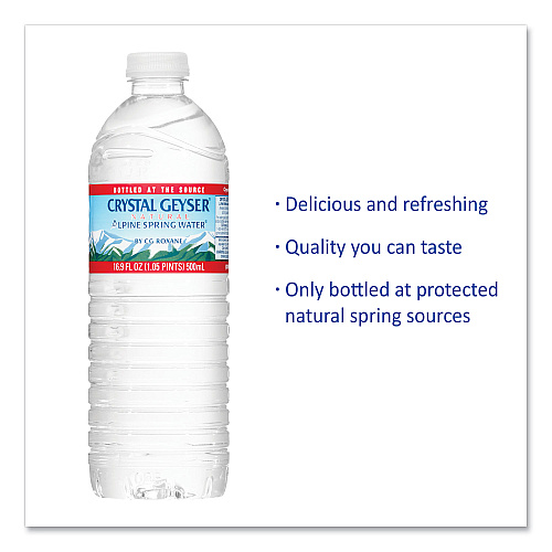 Crystal Geyser Natural Alpine Spring Water, 16.9 oz Bottle, 35/Carton (35001CTDEP)