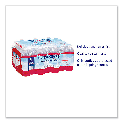 Crystal Geyser Natural Alpine Spring Water, 16.9 oz Bottle, 35/Carton (35001CTDEP)