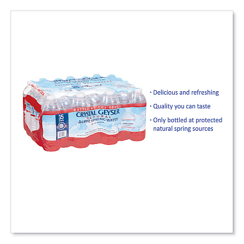 Crystal Geyser Alpine Spring Water, 16.9 oz Bottle, 35/Carton, 54 Cartons/Pallet (35001)