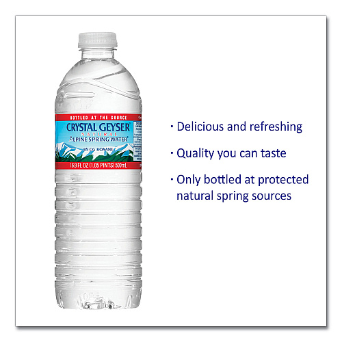 Crystal Geyser Alpine Spring Water, 16.9 oz Bottle, 35/Carton (35001CT)
