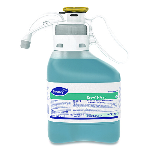 Diversey Crew Non-Acid Bowl and Bathroom Disinfectant Cleaner, Floral, 47.3 oz, 2/Carton (5019237)