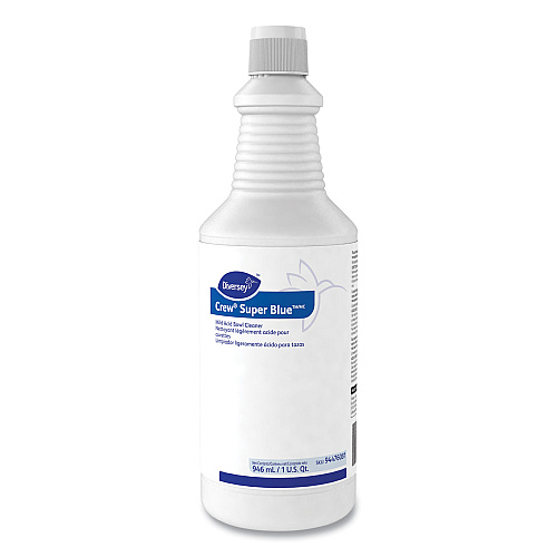 Diversey Crew Super Blue Mild Acid Bowl Cleaner, Citrus, 32 oz Squeeze Bottle, 12/Carton (94476081)