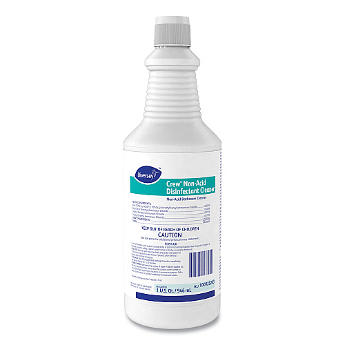 Diversey Crew Neutral Non-Acid Bowl and Bathroom Disinfectant, 32 oz Squeeze Bottle, 12/Carton (100925283)