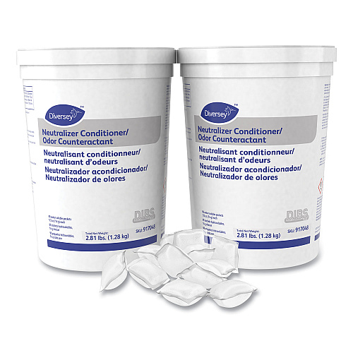 Diversey Floor Conditioner/Odor Counteractant, Powder, 0.5 oz Packet, 90/Tub, 2/Carton (917048)