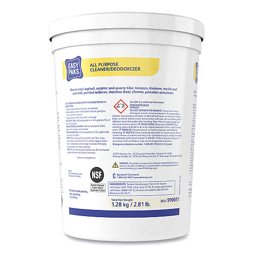 Easy Paks All-Purpose Cleaner/Deodorizer, 90 .5 oz Packets/Tub, 2 Tubs/Carton (990651)