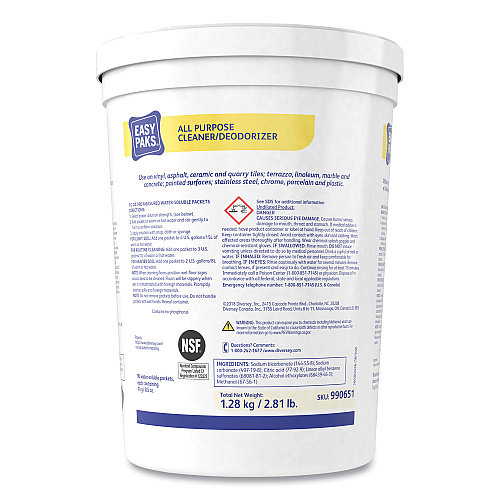 Easy Paks All-Purpose Cleaner/Deodorizer, 90 .5 oz Packets/Tub, 2 Tubs/Carton (990651)