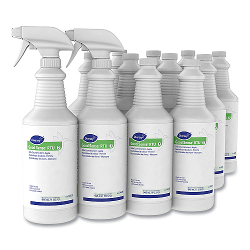 Diversey Good Sense RTU Liquid Odor Counteractant, Apple Scent, 32 oz Spray Bottle (04439)