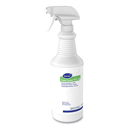 Diversey Good Sense RTU Liquid Odor Counteractant, Apple Scent, 32 oz Spray Bottle (04439)