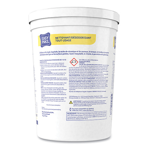 Easy Paks All-Purpose Cleaner/Deodorizer, 90 .5 oz Packets/Tub, 2 Tubs/Carton (990651)