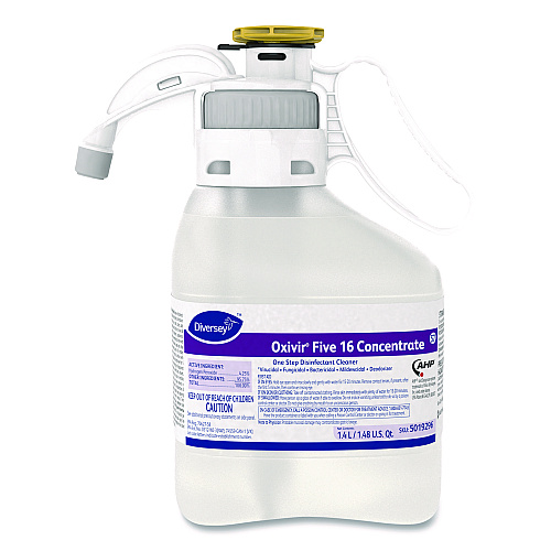 Diversey Oxivir Five 16 Concentrate One Step Disinfectant Cleaner, Liquid, 1.4 L, 2/CT (5019296)