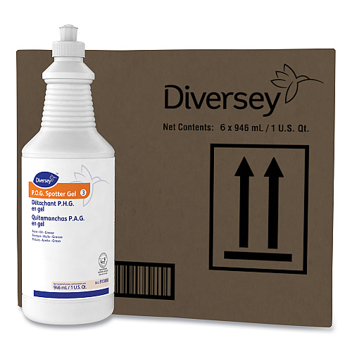 Diversey Paint, Oil and Grease Spotter Gel, Fruity Scent, 32 oz Squeeze Bottle, 6/Carton (913888)