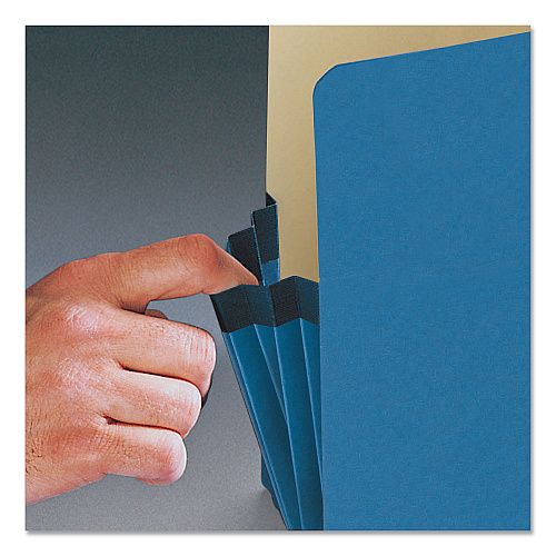 Smead Colored File Pockets, 3.5" Expansion, Legal Size, Blue (74225)