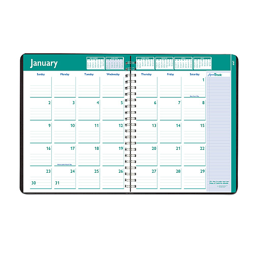House of Doolittle Express Track Recycled Weekly Appointment Book/Monthly Planner, 11 x 8.5, Black Cover, 13-Month: Jan 2026 to Jan 2027 (29602)