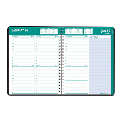 House of Doolittle Express Track Recycled Weekly Appointment Book/Monthly Planner, 11 x 8.5, Black Cover, 13-Month: Jan 2026 to Jan 2027 (29602)