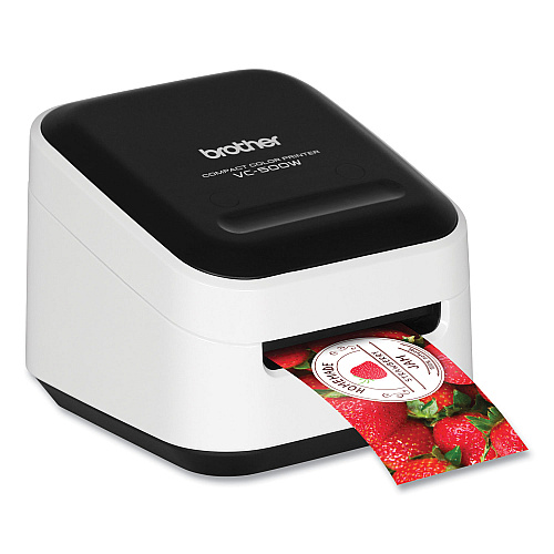 Brother VC-500W Versatile Compact Color Label and Photo Printer with Wireless Networking, 7.5 mm/s Print Speed, 4.4 x 4.6 x 3.8