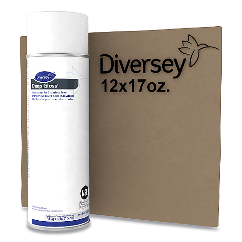 Diversey Deep Gloss Stainless Steel Maintainer, 16 oz Aerosol Spray, 12/Carton (94970590)