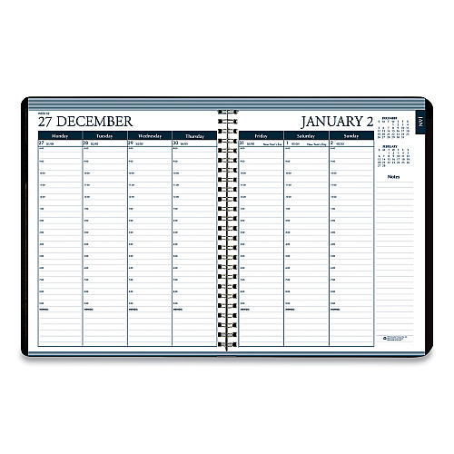 House of Doolittle Recycled Monthly Weekly 7 Day Planner, 8.75 x 6.88, Black Cover, 12-Month (Jan to Dec): 2026 (286802)