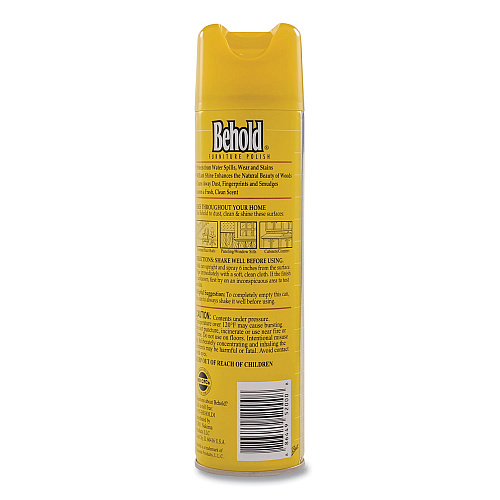 Diversey Behold Furniture Polish, Lemon, 12.5 oz Aerosol Spray, 6/Carton (CB520009)