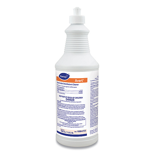 Diversey Avert Sporicidal Disinfectant Cleaner, 32 oz Spray Bottle, 12/Carton (100842725)